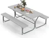 A picnic table and bench set on a white background. Produktbild-Vorschau