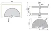 Jeu de plateaux Shelvo 1/2 lune pour module 800 mm en Voir les images du produit 3