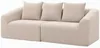 HOMCOM 3-zitsbank, 225 cm. Comfortabele bank met Productafbeelding-voorbeeld 1