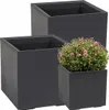 Lamela zestaw 2 doniczek | KARO | beton antracyt | 2x40cm Podgląd zdjęcia produktu 1