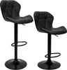Two black bar stools are shown against a white background. Náhled obrázku produktu
