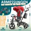KIDIZ® Dreirad 5in1 Kinderdreirad mit Schubstange Produktbild-Vorschau 7