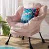 Fauteuil en velours, structure en métal, fauteuil club, Voir les images du produit 6