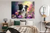 MuchoWow® Poster Hund - Blumen - Natur - Welpe - Border Produktbild-Vorschau 4