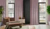 A living room scene with a chair, ottoman, and curtains. Podgląd zdjęcia produktu