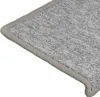 vidaXL Koberčeky na kroky 15 kusov 65x21x4 cm Svetlo šedé Náhľad obrázku produktu 6