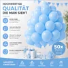 50x balóniky svetlomodré Ø 35 cm na narodeniny a svadbu a Náhľad obrázku produktu 6