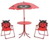 vidaXL Salon de jardin pour enfants avec parasol rouge Voir les images du produit 8