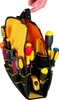 A hand holding a tool bag filled with various tools. Voir les images du produit