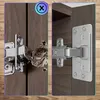 A split image showing a hinge with a bird's nest built into it on the left, and a clean hinge repair plate on the right. Náhľad obrázku produktu