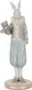Clayre & Eef Dekorationsfigur Kaninchen 31 cm Weiß Blau Produktbild-Vorschau 1