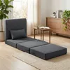 HOMCOM Bodensessel 2-in-1 Klappbar Schlafsofa mit Kordoptik Produktbild-Vorschau 9