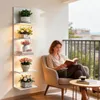 Weiß Wandregal Bücherregal mit Lauflicht, 30×18×117cm, Produktbild-Vorschau 7