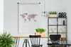 MuchoWow® Wandteppich Wandbehang Weltkarte - Rosa - Marmor Produktbild-Vorschau 2