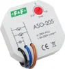 A white electronic device with wiring diagrams and text labels. Produktbild-Vorschau