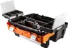 An open toolbox with various compartments and tools inside. Produktbild-Vorschau