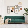 vidaXL Sofa 3-Sitzer Dunkelgrün Stoff Produktbild-Vorschau 3