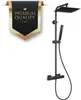 A black shower head system with a "Premium Quality" badge. Náhľad obrázku produktu