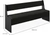 Banc d'angle Vicco Roman Noir 41.5x166.6cm, Model 40233 Voir les images du produit 3