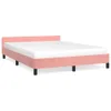 vidaXL Bettgestell mit Kopfteil Rosa 140x200 cm Samt - Produktbild-Vorschau 3