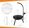 Holzkohlegrill mit stabiler Feuerschale, Schwenkgrill mit Produktbild-Vorschau 6