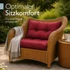 Beautissu Lounge Kissen Set Outdoor Rot XLuna, 60x60cm, Produktbild-Vorschau 2