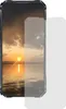 A smartphone screen protector is shown partially covering a smartphone displaying a sunset. Voir les images du produit