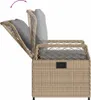 vidaXL 7-tlg. Garten-Essgruppe mit Kissen Beige Poly Rattan Produktbild-Vorschau 5