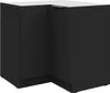 Küchen Eckunterschrank 90x90 cm SIENA Schwarz Küche Produktbild-Vorschau 1