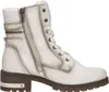 A single white boot shown from the side against a white background. Voir les images du produit