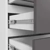 Comodino CL3 60 cm Bianco e Grigio Grafite con 3 Cassetti e Anteprima dell’immagine prodotto 4