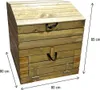 Holzkomposter 500 l "Douglas" 80 x 80 x 85 cm Produktbild-Vorschau 3