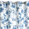 Tenda 140x250 Caren bianco blu fiori pronta per i grommets Anteprima dell’immagine prodotto 8