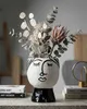 Vase visage Mauro Ferretti Ø 14x18,2 cm blanc noir Voir les images du produit 8