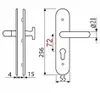 Edelstahl Wohnungstür Schutzbeschlag 1586 U-Form WE-72mm Produktbild-Vorschau 5