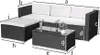 Gartenmöbel 5tlg. Sitzgruppe Sofa Lounge Polyrattan Produktbild-Vorschau 10