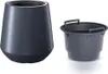 A dark gray planter and a dark gray inner pot are shown side-by-side on a white background. Anteprima dell’immagine prodotto