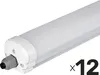A white LED light fixture with a gray connector on a white background. Podgląd zdjęcia produktu