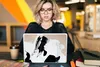 MuchoWow® Laptop Aufkleber Sticker Cover Schwarz - Abstrakt Produktbild-Vorschau 5