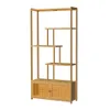 A freestanding wooden bookshelf with a cabinet at the bottom, shown against a white background. Produktbild-Vorschau