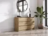 Commode 6 tiroirs, couleur : chêne Wotan, 120 cm x 39 cm x Voir les images du produit 2