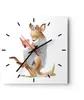 Wanduhr - Quadrat - Glasuhr - Känguru Mama Kind - 30x30cm - Produktbild-Vorschau 1