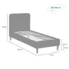 Einzelbett 1 Piazza Nordico Stoff und Holz mit Netz 80x190 Produktbild-Vorschau 7