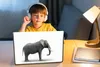 MuchoWow® Laptop Aufkleber Sticker Cover Elefant auf weißem Produktbild-Vorschau 3