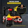A black carrying case for a pipe threading machine, with the machine and accessories inside. The case is open, and the product is displayed with marketing text overlays. Podgląd zdjęcia produktu