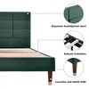 OKWISH Lit double 140x200 cm - Tête Capitonnée - Sans Voir les images du produit 5