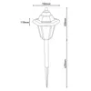 A diagram showing the dimensions of a solar garden light. Produktbild-Vorschau