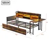 Kovová postel 90x200 cm s úložným prostorem, LED Náhled obrázku produktu 2