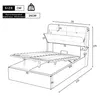 A technical drawing of a bed with dimensions and specifications. Anteprima dell’immagine prodotto