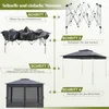 Diagram showing the four steps to assemble a pop-up gazebo. Produktbild-Vorschau
